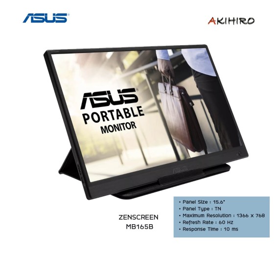 MONITOR (จอมอนิเตอร์) ASUS ZENSCREEN MB165B - 15.6" TN  3Y 3M